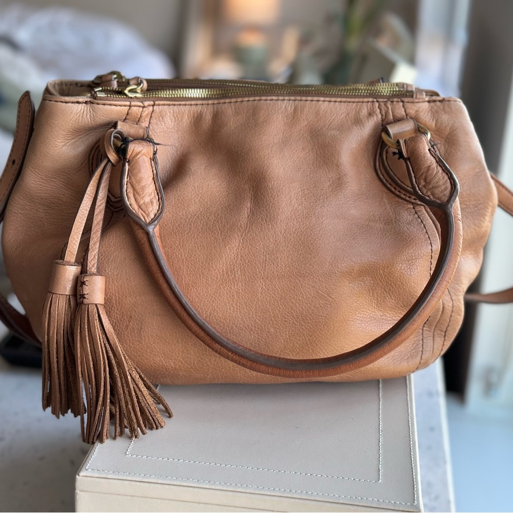 J. Crew Brown Leather Shoulder Bag - Picture 2 of 11